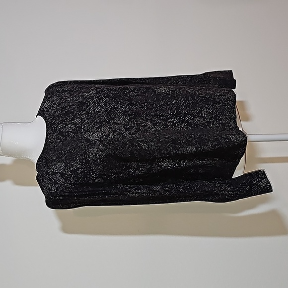 Rails Roslyn Slate Python Blouse Top Luxe Satin Crepe Longsleeve Keyhole Gray XS - Picture 3 of 16